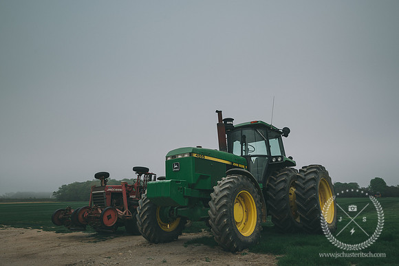 John Deere in the Evening Fog
