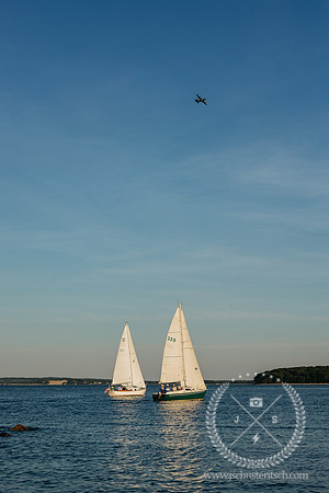 Sailboats and a C130