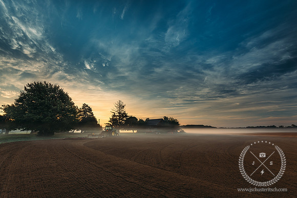 Foggy Sunrise on the Farm