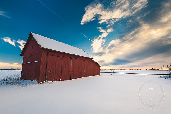 Red Barn Before Sunset