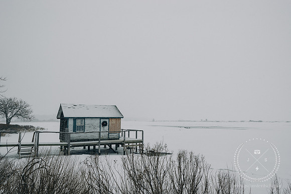 The Old Orient Oyster Shack in the Snow