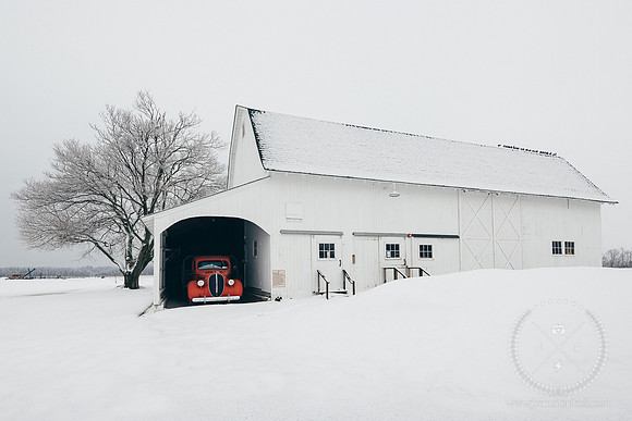 Hallockville Museum Barn in the Snow