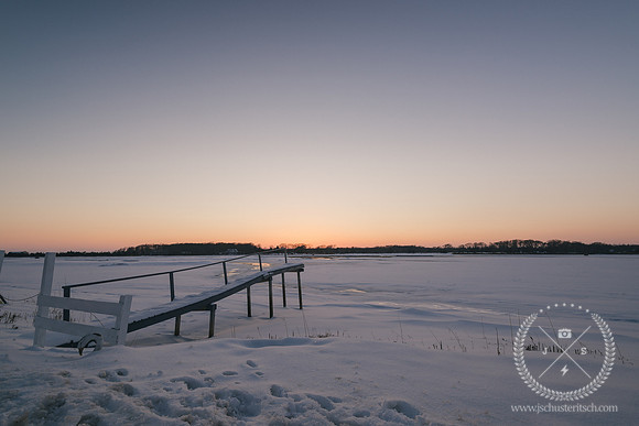 Frozen Dock on West Creek
