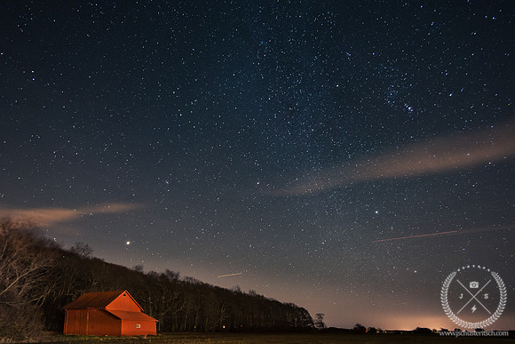 Domaleski Barn on a Starry Night